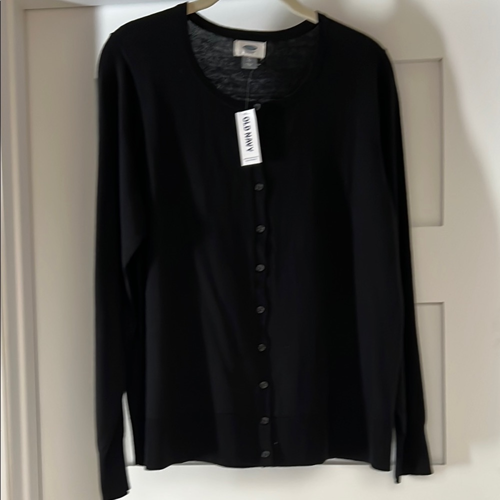 Old Navy Black Knit Cardigan Sweater